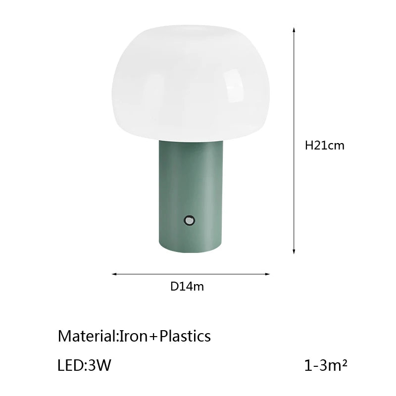 Wireless Charging Mushroom Table Lamp