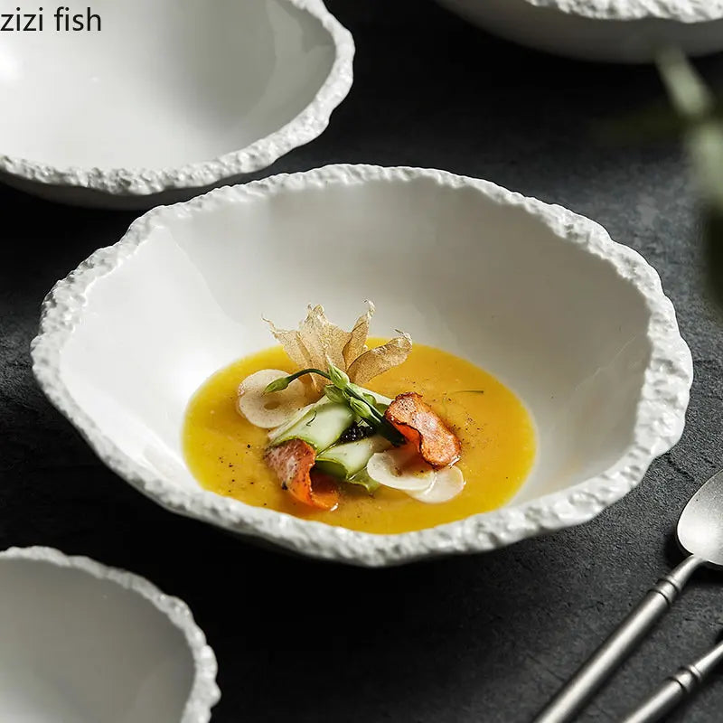 Premium Rock Texture Porcelain Dinnerware