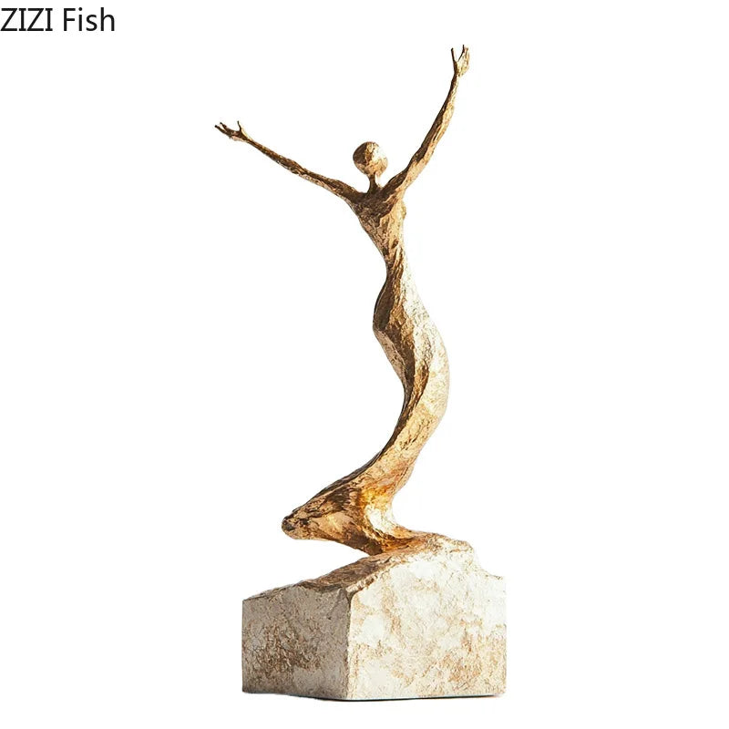 Golden Figurine Display Ornament