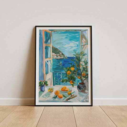 Brighten your space with the Henri Matisse Open Window Poster, a vibrant coastal view art print perfect for any room's decor.