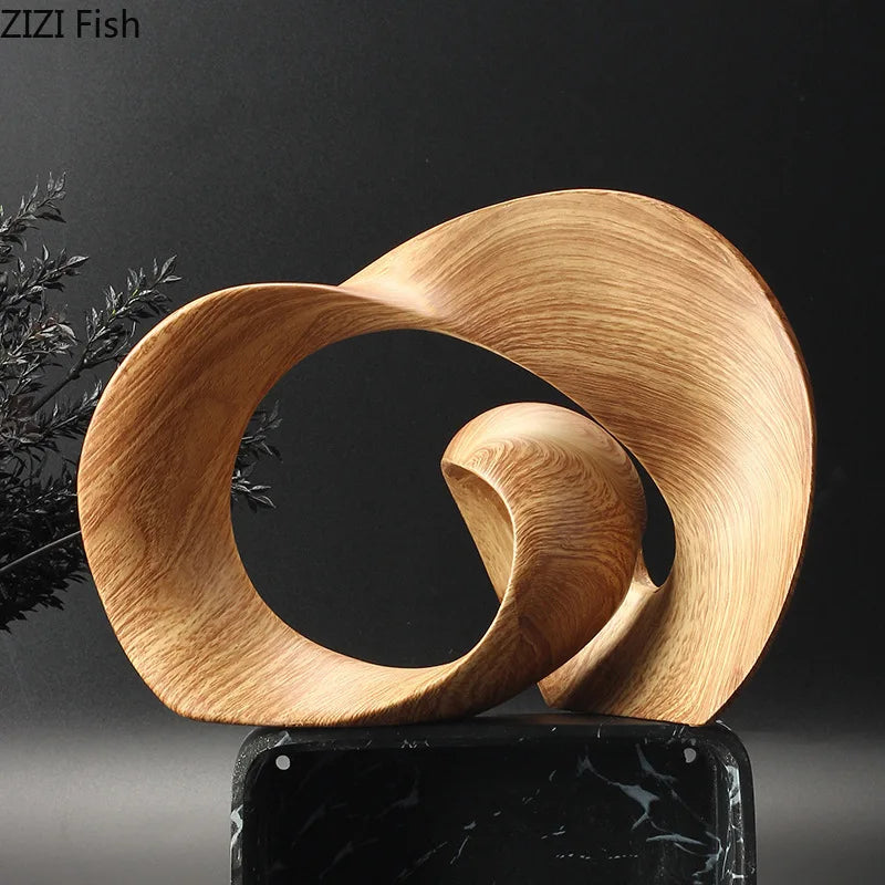 Handcrafted Geometric Polyresin Home Decor