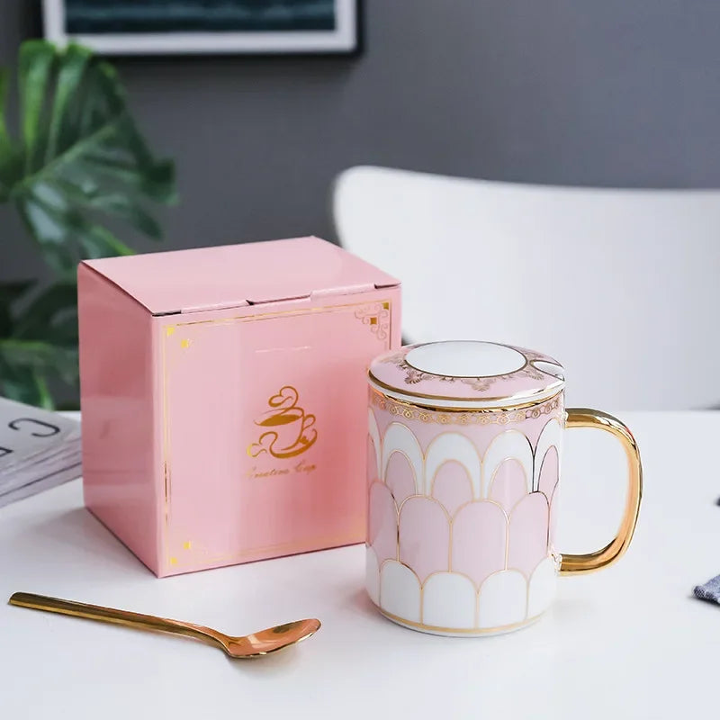 Luxury Gold Ceramic Coffee Mug
