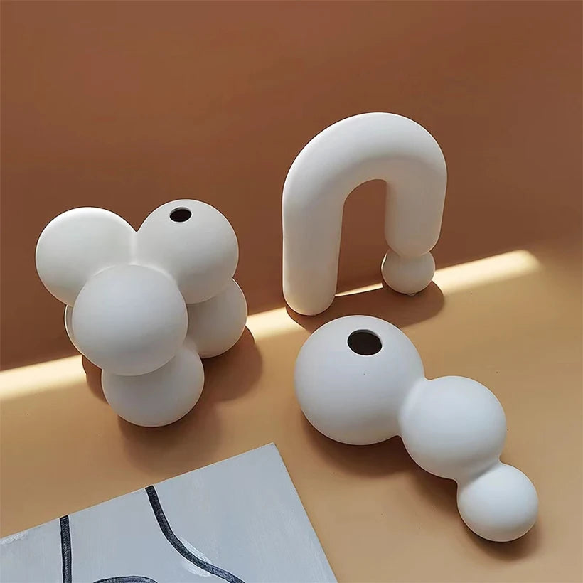 White Porcelain Decor Vases