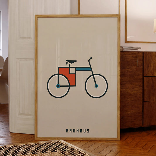Transform your space with our Retro Bauhaus Bicycle Wall Art, a waterproof canvas print perfect for any room in your home or office.