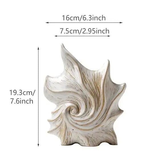 Ceramic Conch Vase Modern Decor