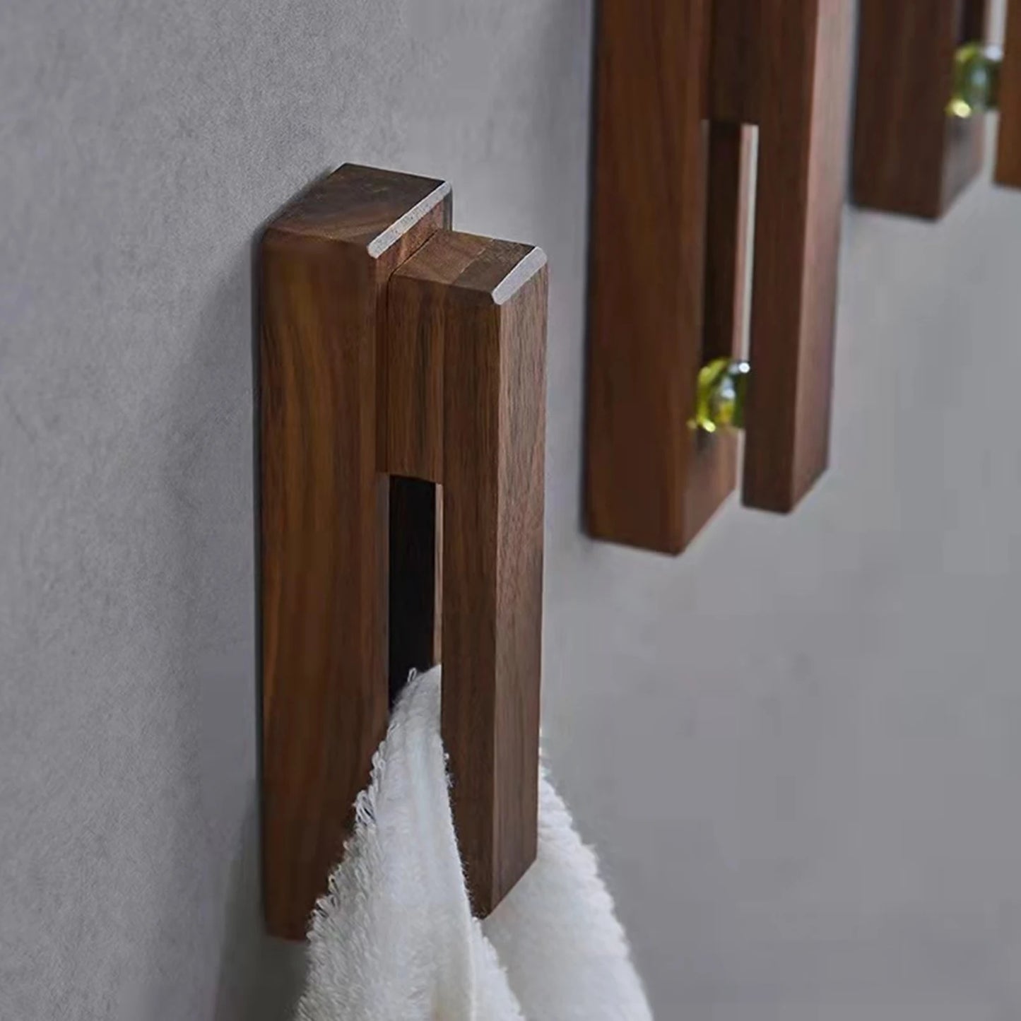 Adhesive Wood Wall Hook