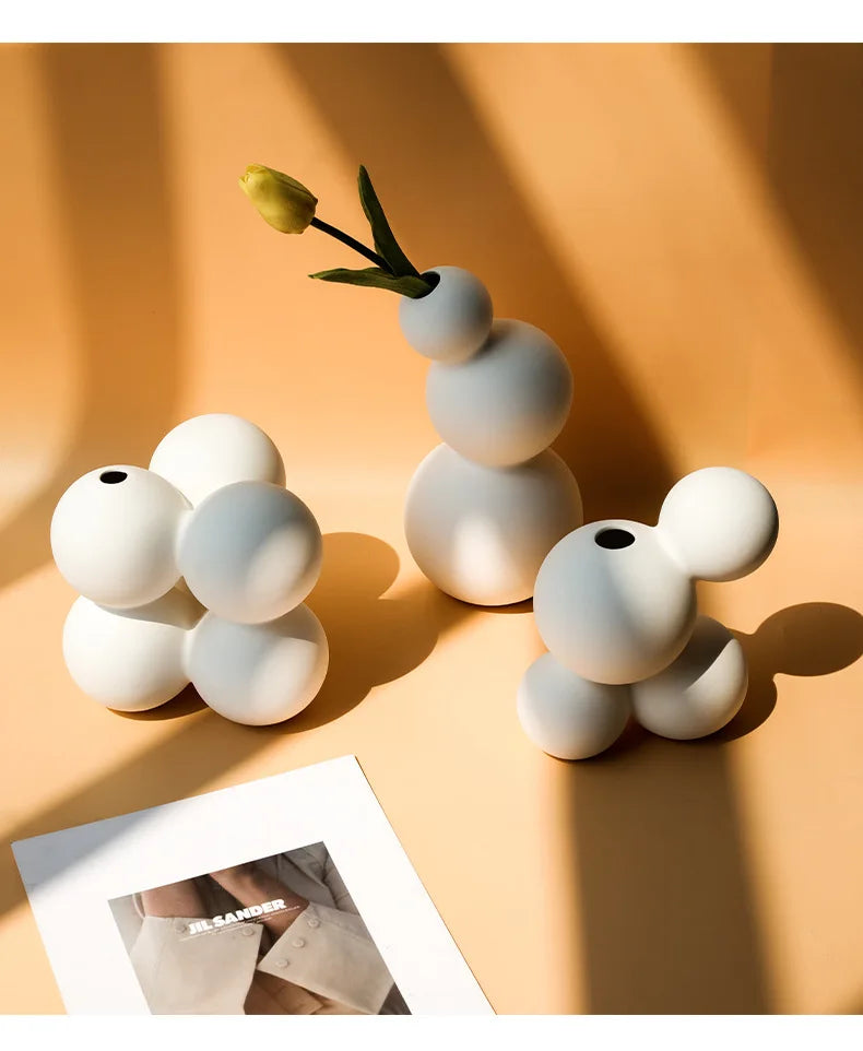White Porcelain Decor Vases