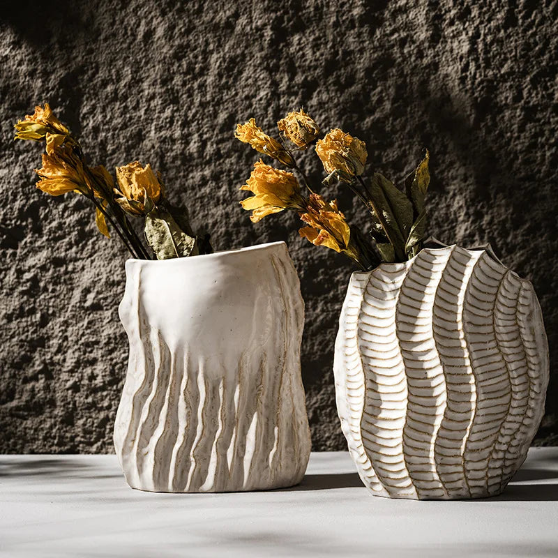 Enhance your decor with our Retro Ceramic Hippocampus Vase, a stunning boho centerpiece that adds a touch of modern elegance to any tabletop.
