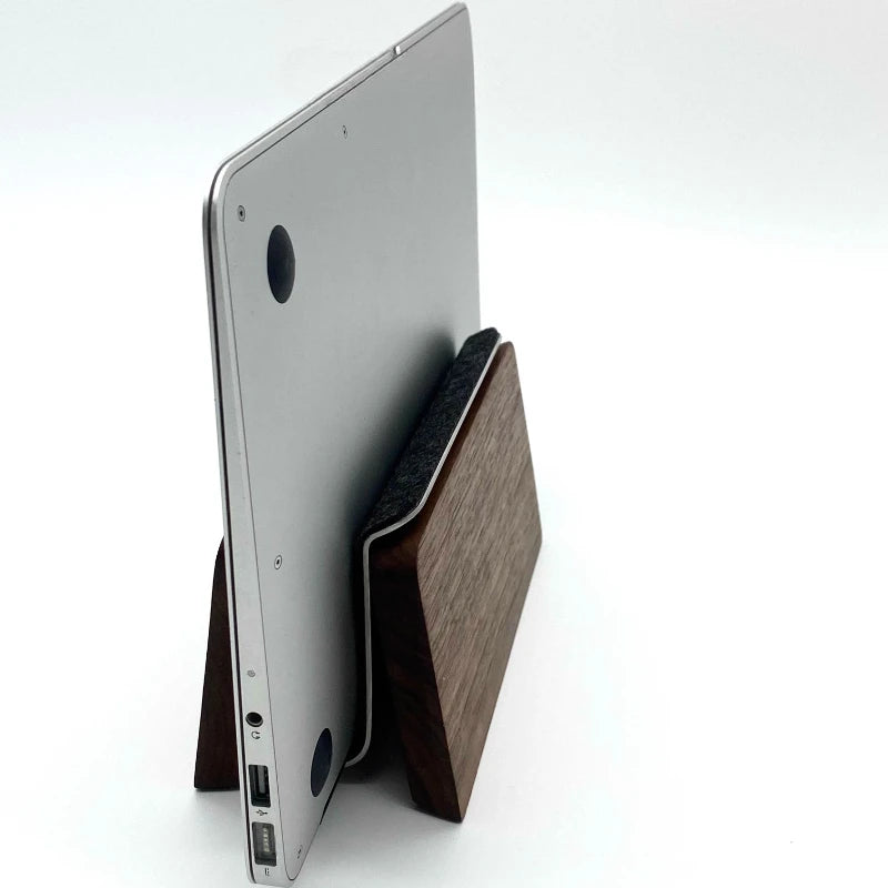 Walnut Vertical Notebook Stand Organizer