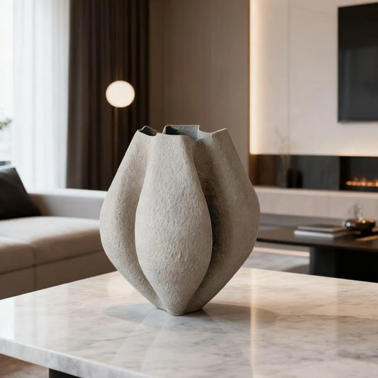 Geometric Vase delivers handcrafted irregular folds with modern artistry elevating floral displays and home decor, ideal for modern spaces today, Shop now.