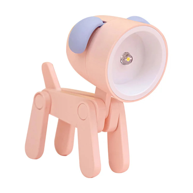 Cute Dog Night Light Folding Desk Lamp For Kids Bedroom