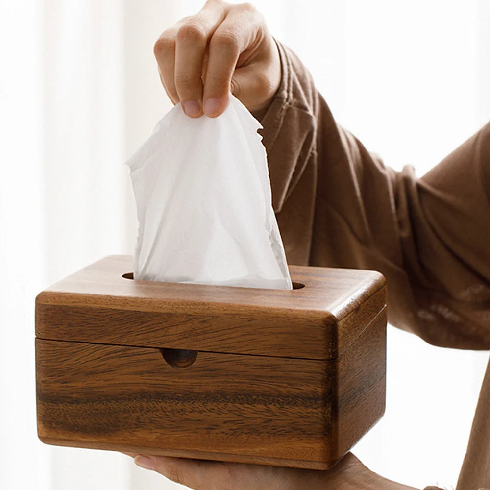 Walnut Tissue Dispenser Luxury