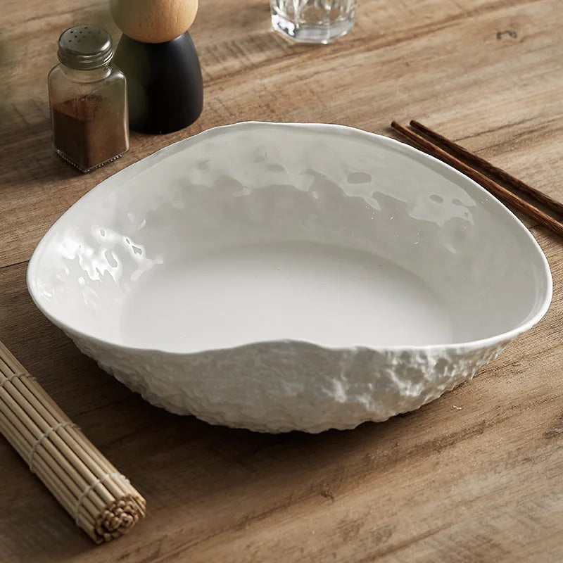 Rock Pattern Shell Ceramic Plate
