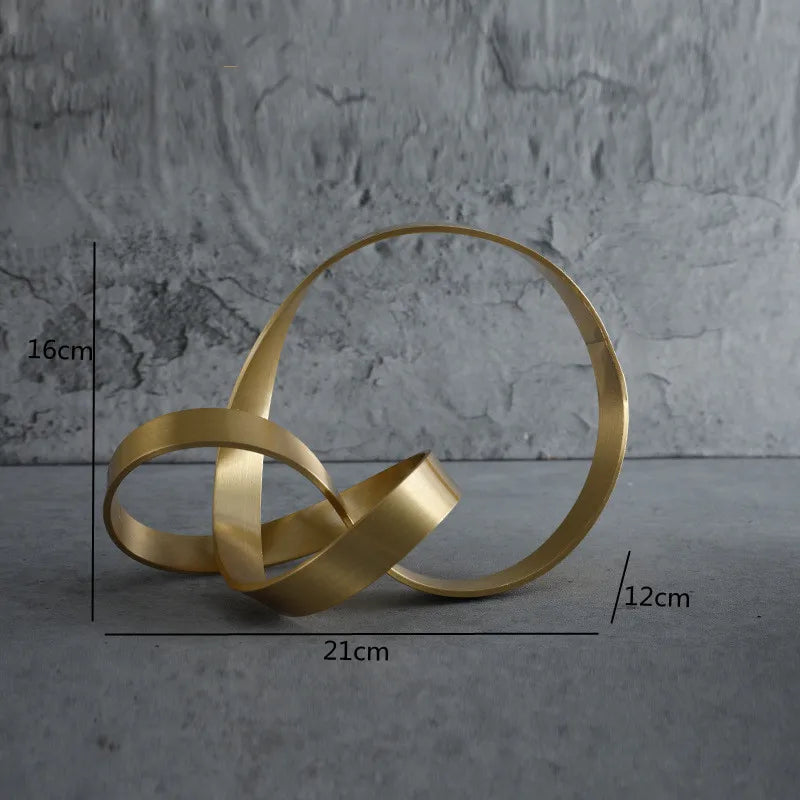 Gold Hollow Twist Art Ornament