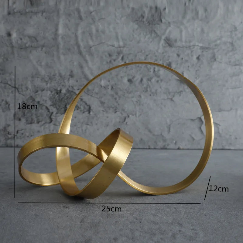 Gold Hollow Twist Art Ornament