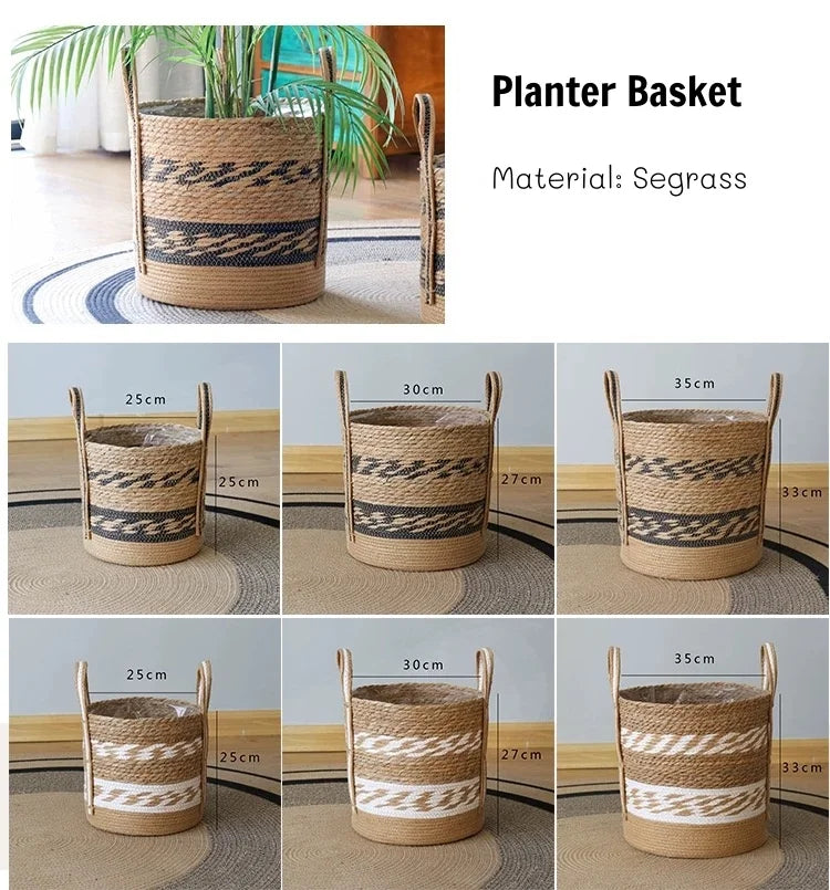 Handwoven Seagrass Planter
