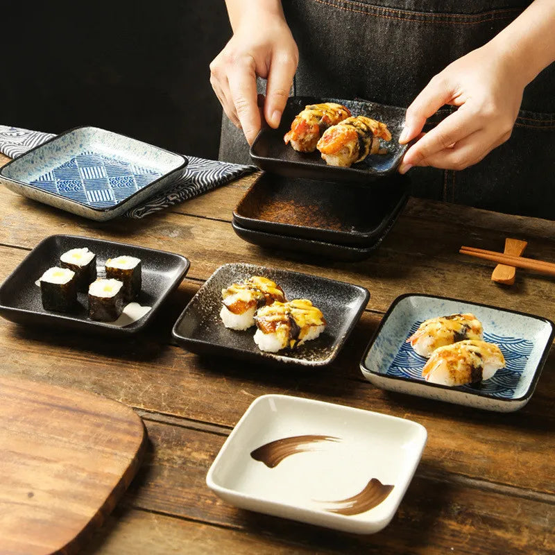 Glazed Porcelain Sushi Plate