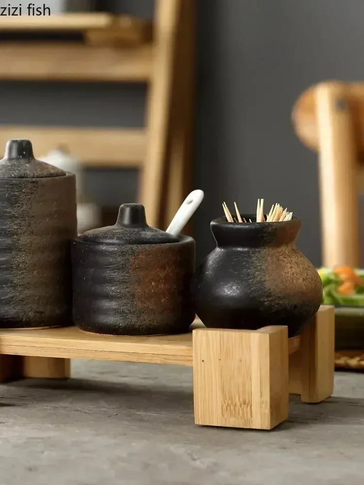 Multifunctional Ceramic Seasoning Jars