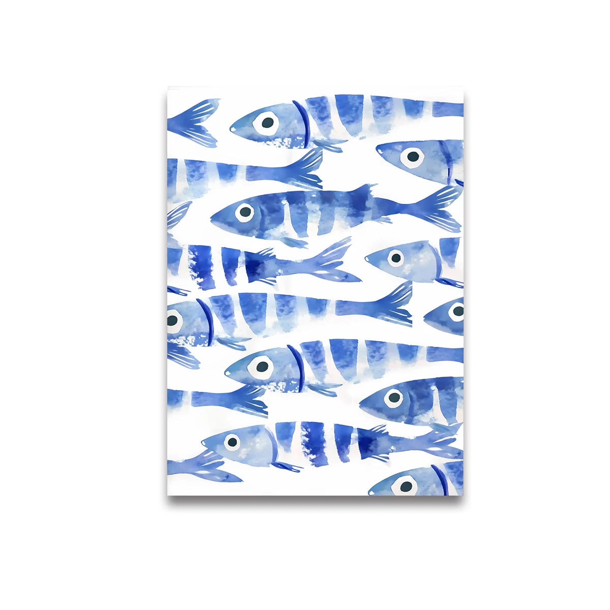 Blue Sardine Canvas Poster
