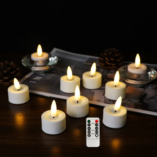 Illuminate your space with our Led Flameless Flickering Battery Operated Tea Lights Candles with Remote, perfect for Valentine's Day, weddings, and Christmas decor.