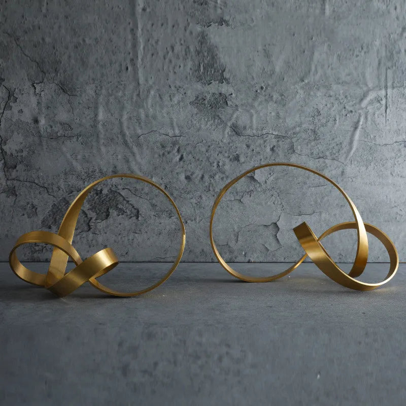 Gold Hollow Twist Art Ornament