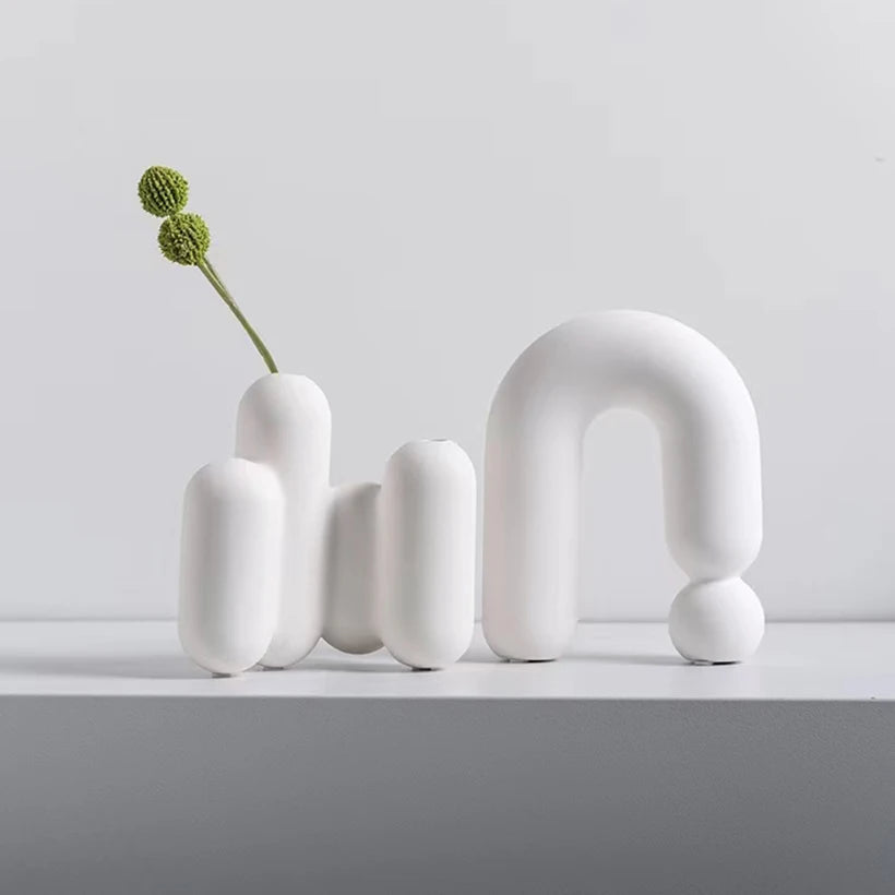 White Porcelain Decor Vases