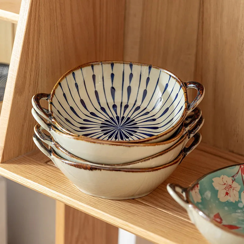Microwave Safe Ceramic Noodle Bowl