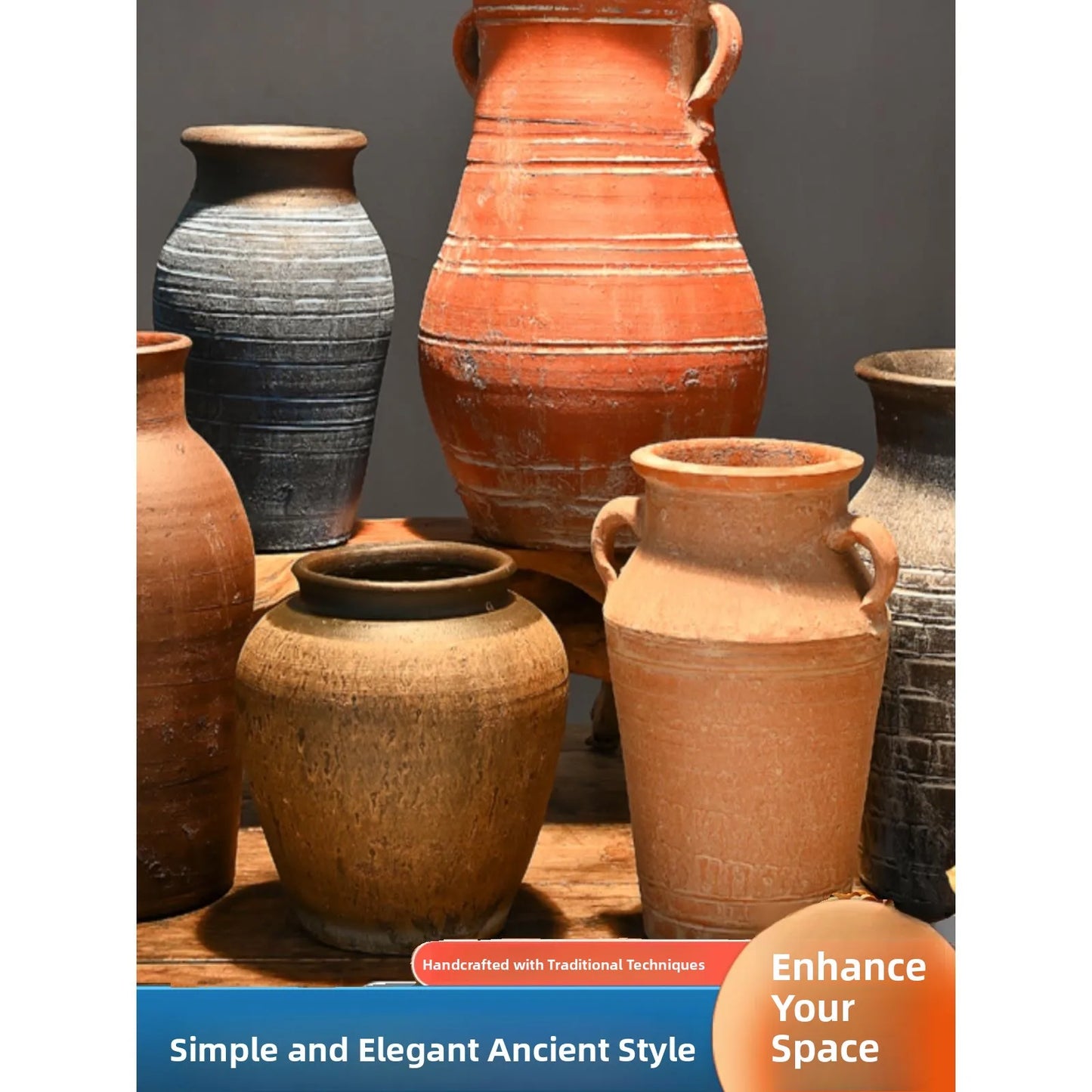 Terracotta Handcrafted Wall Mounted Vases