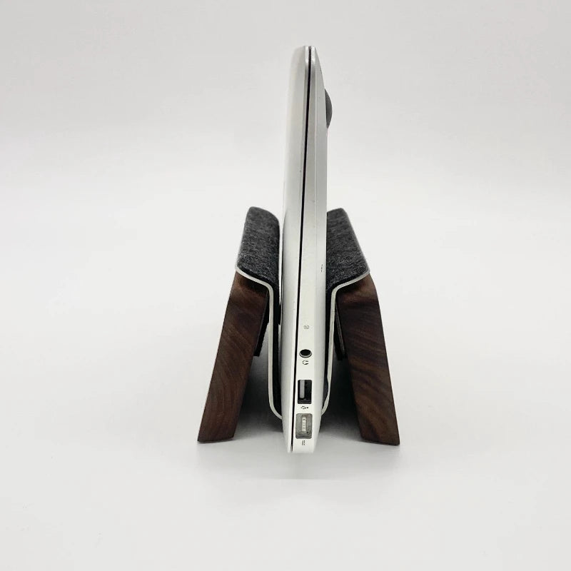 Walnut Vertical Notebook Stand Organizer