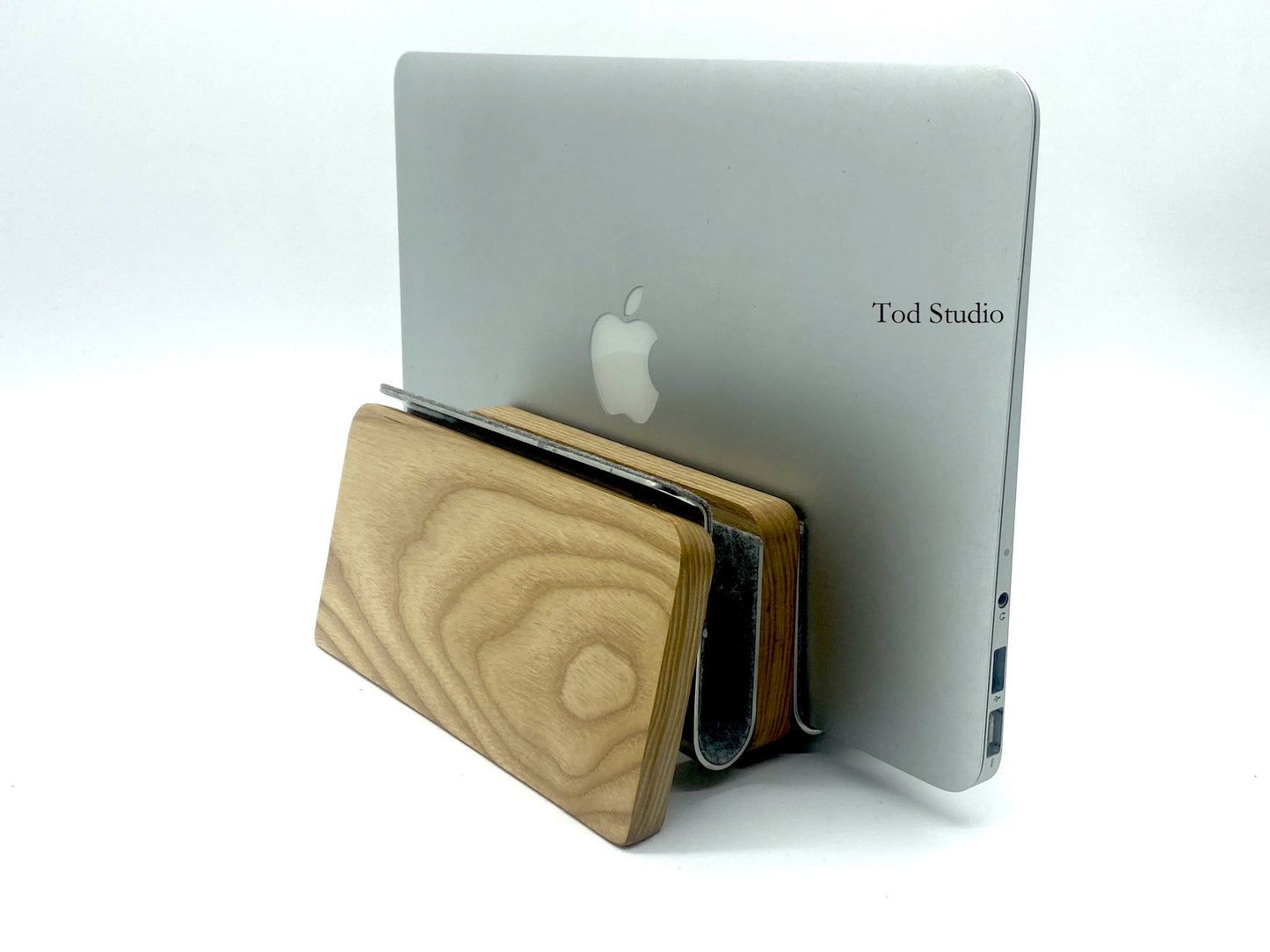 Walnut Vertical Notebook Stand Organizer