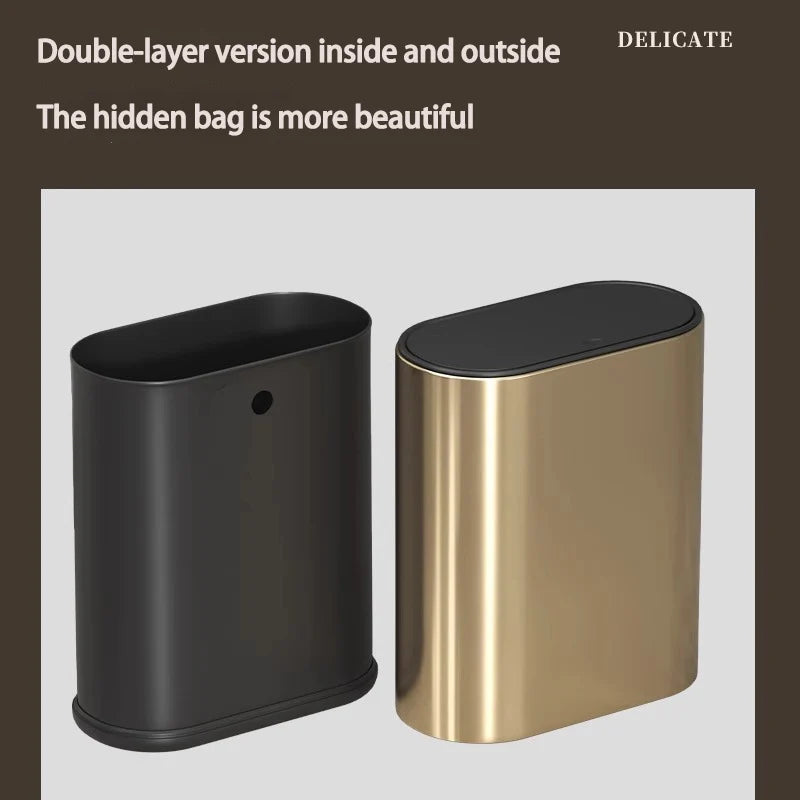Stainless Steel Slimline Trash Can