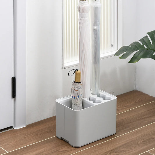 Corner Space Saving Umbrella Rack With Drip Tray Storage