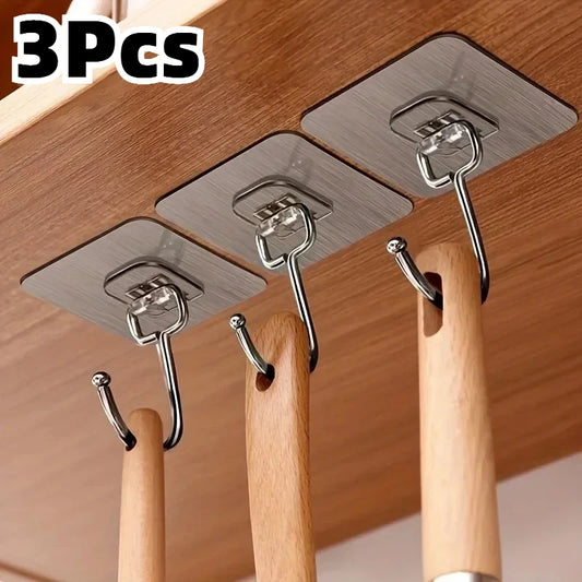 Self Adhesive Wall Mounted Hooks deliver ultra-durable, reusable wall hooks for bathroom, kitchen, and more—hang securely and order now!!!!