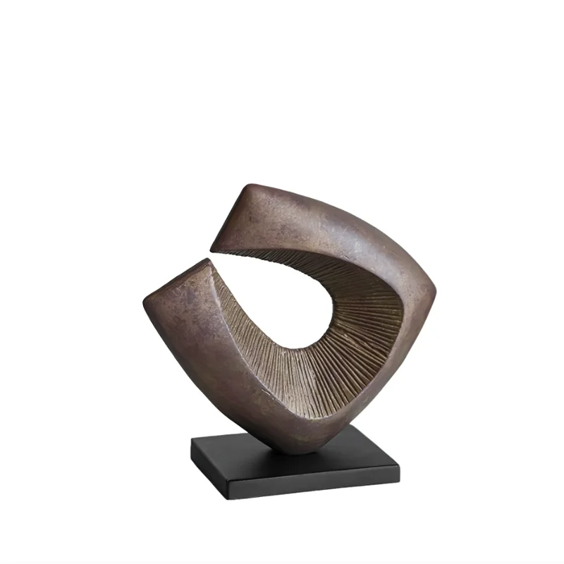 Antique Geometric Resin Statue