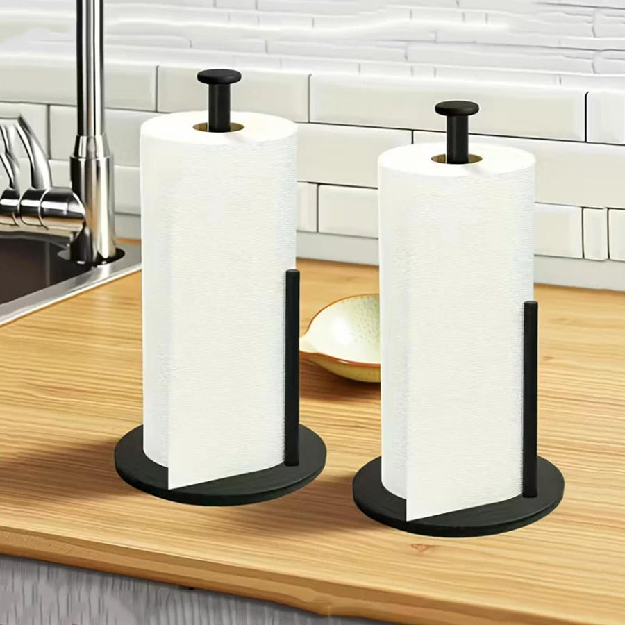 Stainless Steel Kitchen Roll Holder with Weighted Bases delivers heavy-duty countertop organization, saving space and keeping towels within reach; shop now