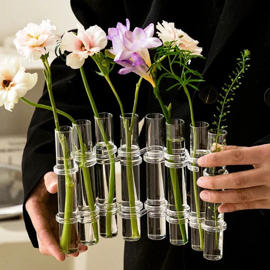 Elevate your home decor with our Hinged Glass Aquatic Plant Vase, a stylish and versatile clear glass holder perfect for hydroponic plants.