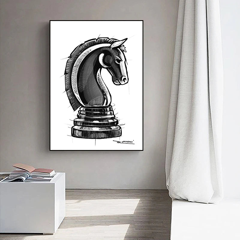 Modern Chess Canvas Wall Art