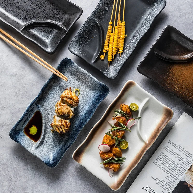 Japanese Ceramic Square Plate delivers durable, heat resistant performance for sushi and sashimi, elevating presentation, upgrade dining with it; shop now!