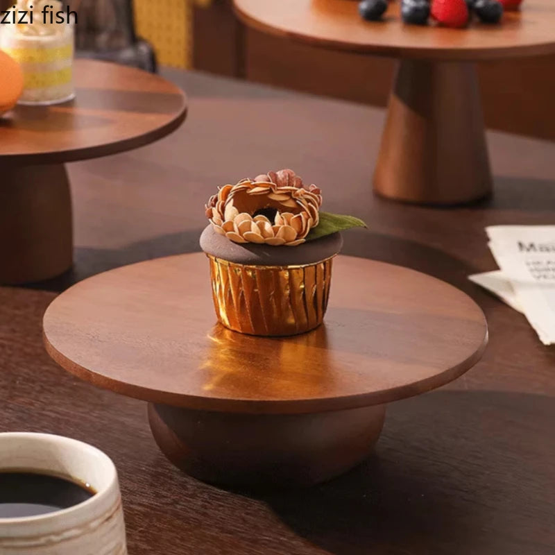 Handcrafted Wooden Dessert Tray Set