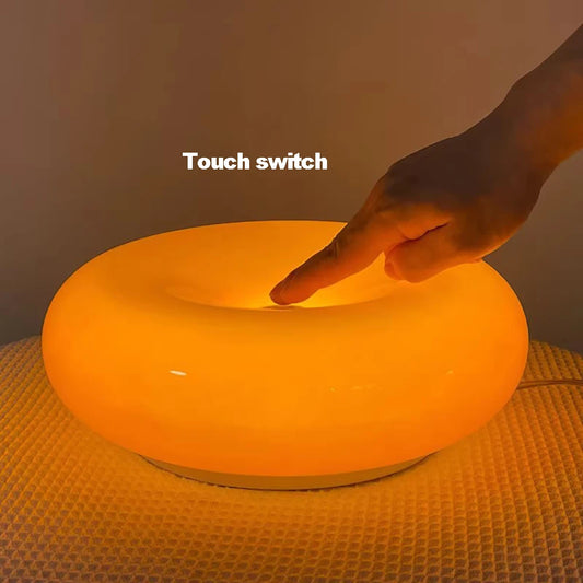 Bauhaus Donut Table Lamp ambient lighting USB-powered operation, touch-dim control, and versatile colors for any room- stylish, modern - shop now!