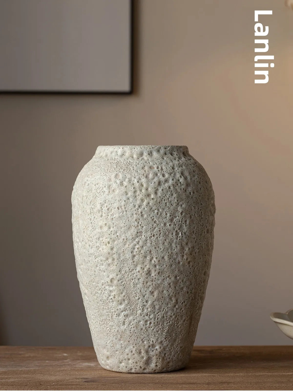 Rustic White Ceramic Porcelain Vase