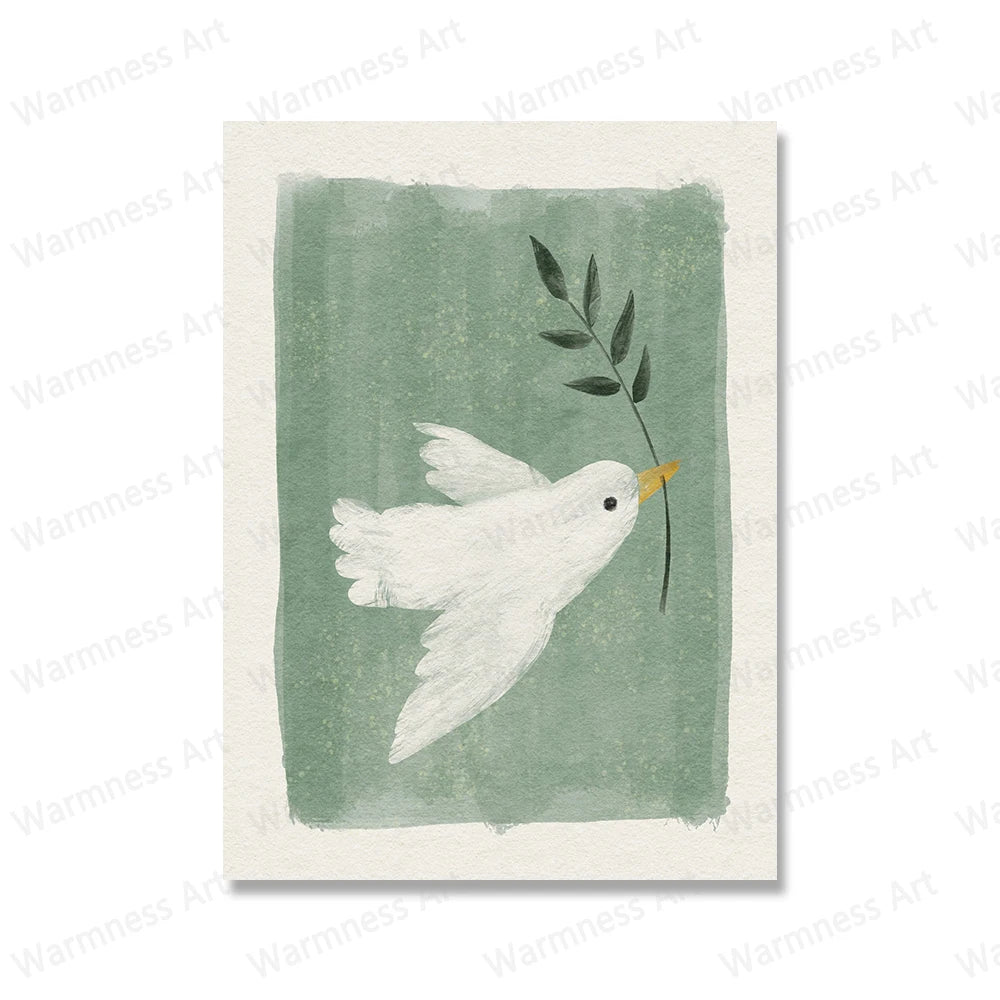 Minimalist Peaceful Nursery Illustration