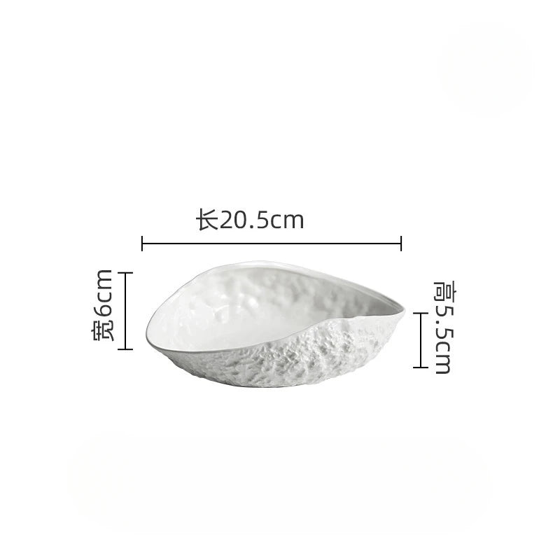 Rock Pattern Shell Ceramic Plate