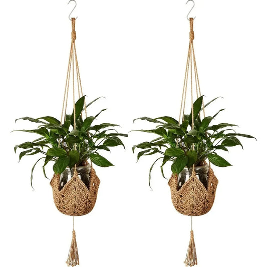 Elevate your outdoor space with our Handmade Macrame Plant Hanger, perfect for showcasing your favorite plants in style.