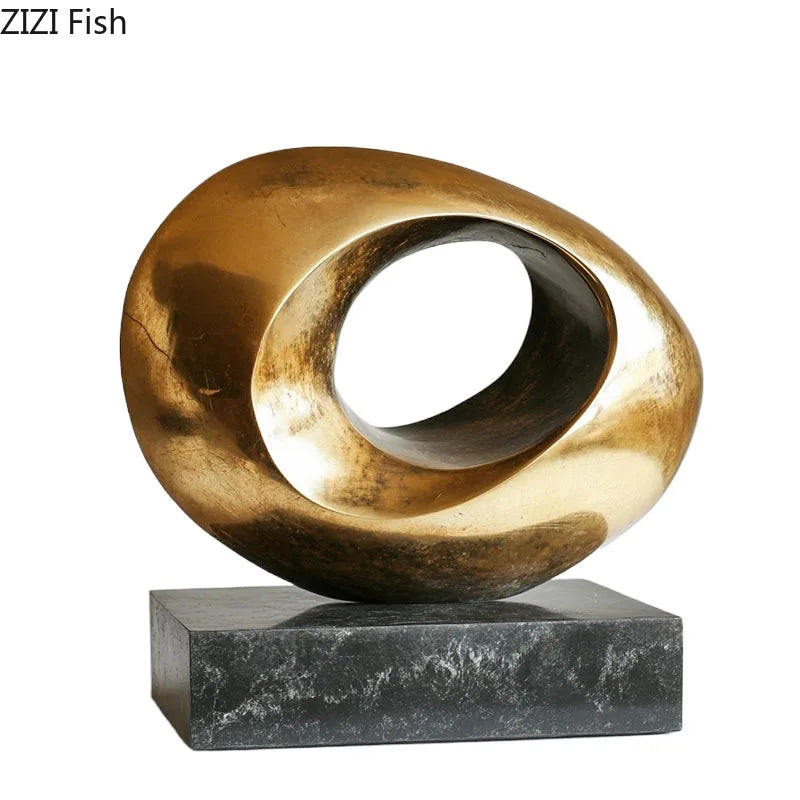 Golden Topology Abstract Decor