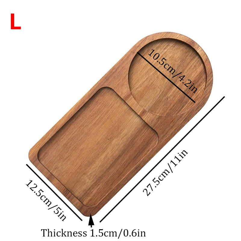 Handcrafted Hardwood Breakfast Serving Tray