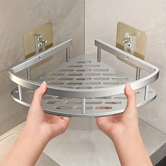 Tension Mounted Shower Caddy provides space-saving storage with Ultra Storage Corner Shelf for bathroom toiletries; for bath use install easily and buy now.