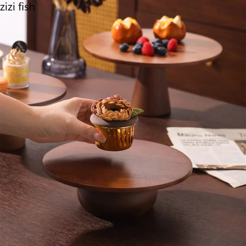 Handcrafted Wooden Dessert Tray Set