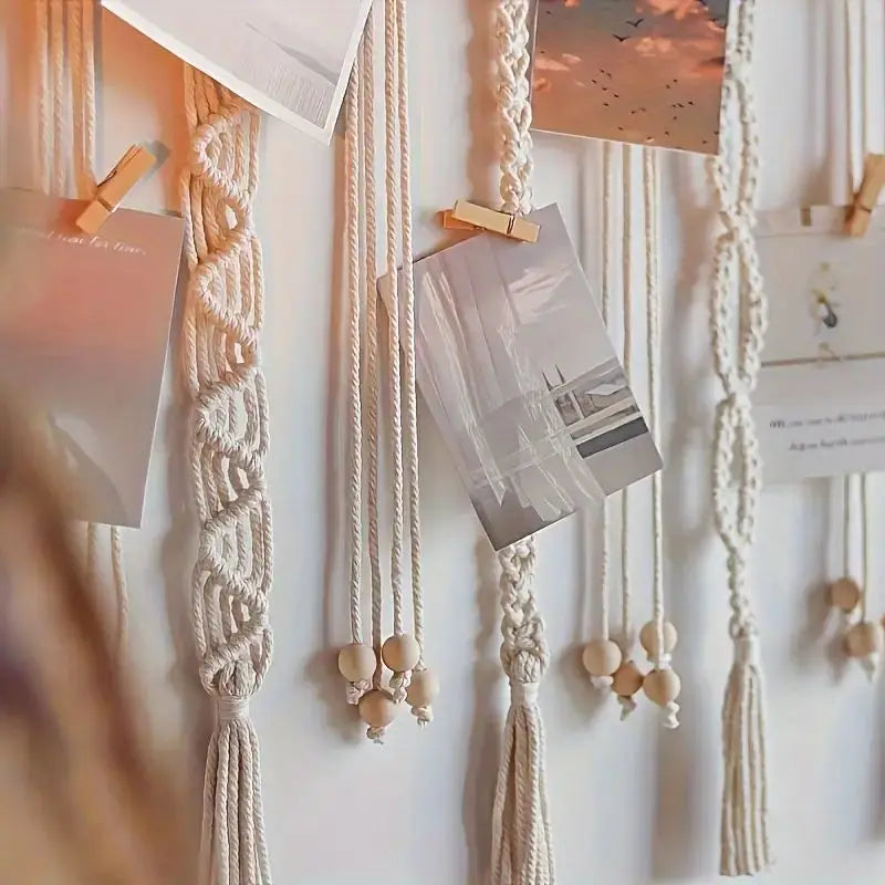 Boho Photo Clips Tassel Display