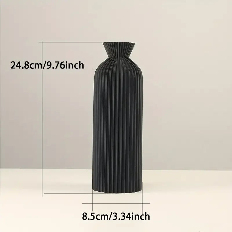 Elegant Black Plastic Vase Centerpiece